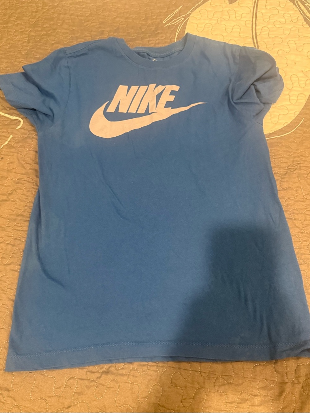 Nike Blue Short Sleeve Tee with White Logo